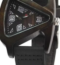 Watch with Leather Strap Quartz  Red Wooden Watches