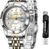 Watch Bracelet Dress Easy to Read Stainless Steel