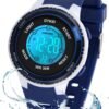 Digital Kids Watch Waterproof 7 Color Lights Time Teaching Watch Easy to Read