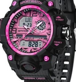 Women’s Sport Watch Digital Waterproof Watches Military Watches Analog Outdoor Wrist Watch LED Luminous Alarm Stopwatch Dual Time Wristwatch