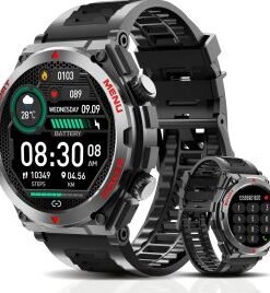 1.52-Inch Touch Screen  Smartwatch with Text and Call for Men and Women(Black)